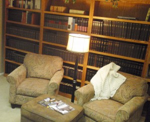 Comfortable seating in the Reading Room